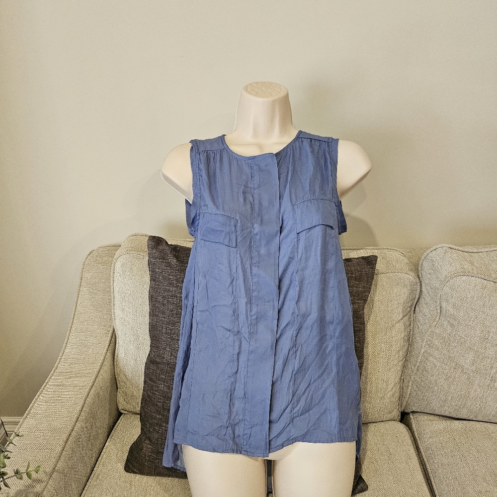 ZARA Blue Sleeveless Women's Top XS